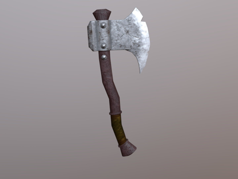  狼噬战斧3d模型 