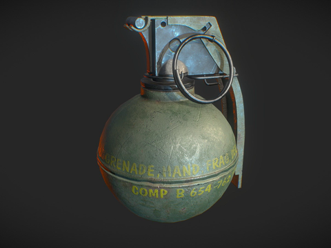  M67手榴弹3d模型 