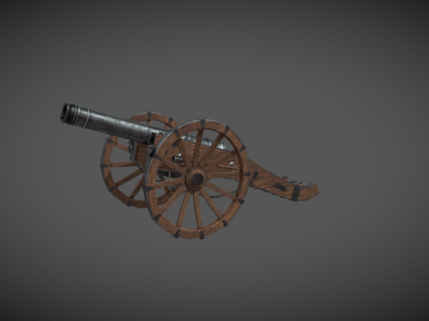  炮CG模型3d模型 