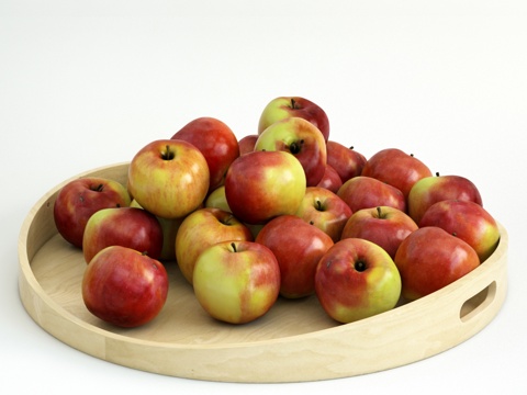  苹果果盘3d模型 