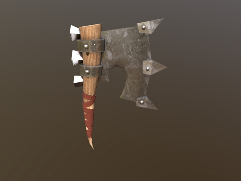  低多边形斧3d模型 