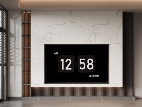 现代意式背景墙 电视背景墙su模型