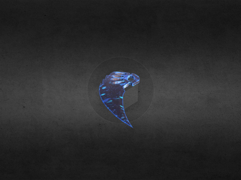  指节刀蓝色银河爪刀天空3d模型 