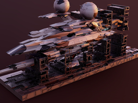  UGSF战舰程序化概念设计测试083d模型 