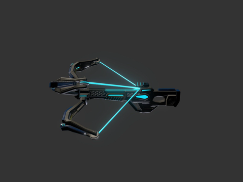  科幻弩3d模型 