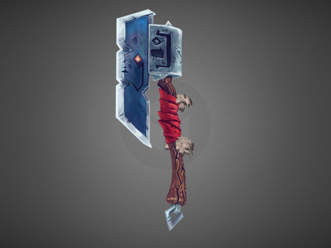  手绘战斧3d模型 