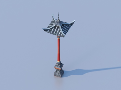  石灯笼 地灯 亭子 中式3d模型 