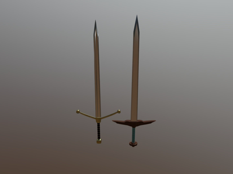  简约巨剑3d模型 