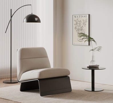 现代沙发椅 休闲椅su模型