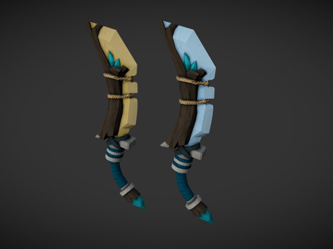  手绘匕首3d模型 