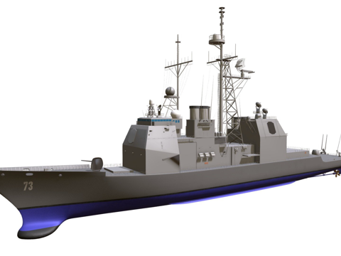  USS皇家港导弹巡洋舰3d模型 