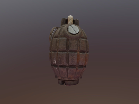  摄影测量二战英国米尔斯手榴弹3d模型 