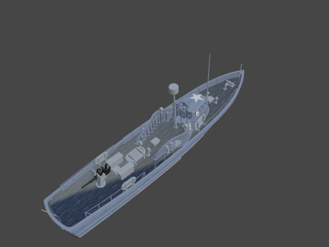  美国海岸警卫队83英尺巡逻艇诺曼底登陆版13503d模型 