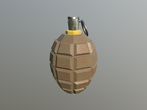 手榴弹3d模型 