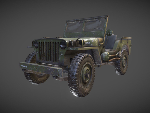  威利斯吉普Mb3d模型 