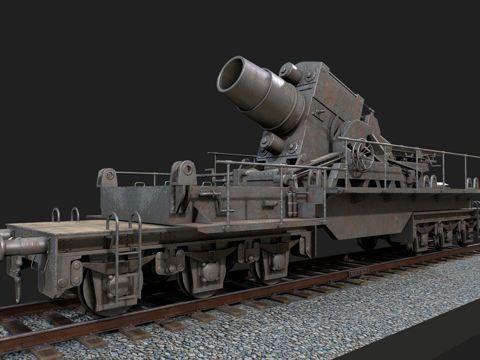  病理学2018铁路炮23d模型 