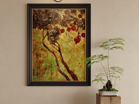  中古风 法式 高端 油画 挂画3d模型 