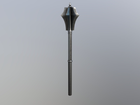  中世纪钉头锤3d模型 