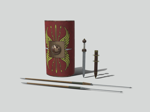  罗马武器包3d模型 