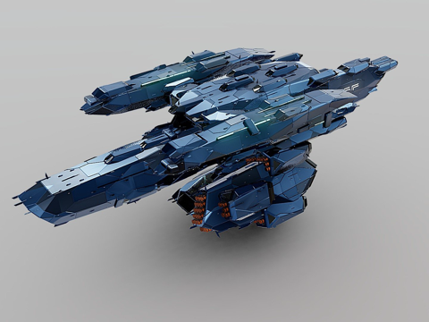  UGSF战列舰程序化概念设计测试043d模型 