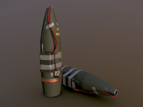  毫米榴弹简易爆炸装置3d模型 