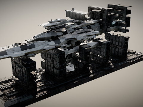  UGSF战舰程序化概念设计测试093d模型 