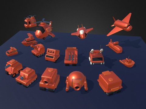  高级战争橙星军团3d模型 