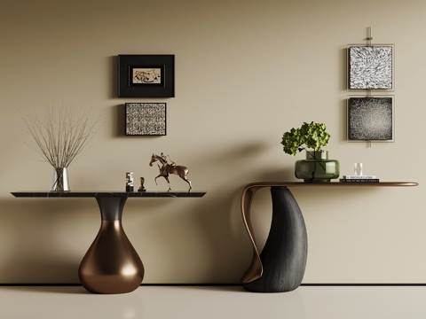  现代条案 端景柜3d模型 