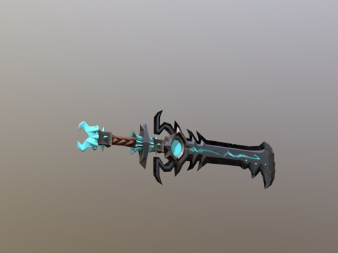  魔法蓝剑3d模型 