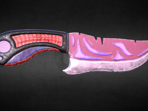  雨中仪式匕首3d模型 