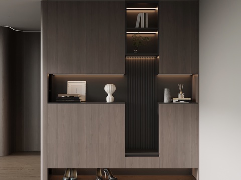  现代意式鞋柜 入户玄关柜3d模型 