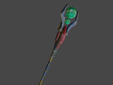  死亡猎人权杖第五级3d模型 