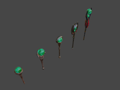  死亡猎人权杖3d模型 