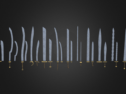  模块化剑3d模型 