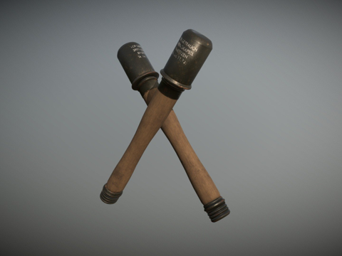  M24手榴弹3d模型 