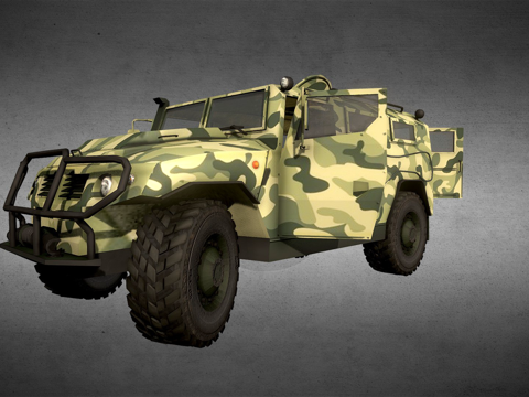  嘎斯2330虎式3d模型 