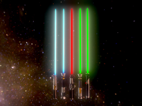  光剑套装星球大战3d模型 