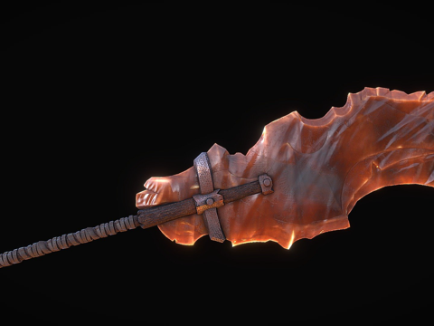  野蛮人燧石剑3d模型 