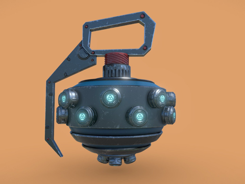  EMP手榴弹PBR3d模型 