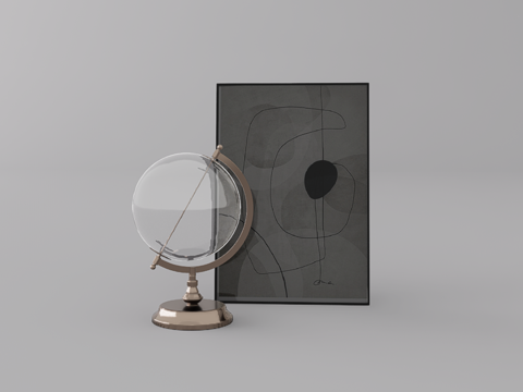 摆件组合su模型