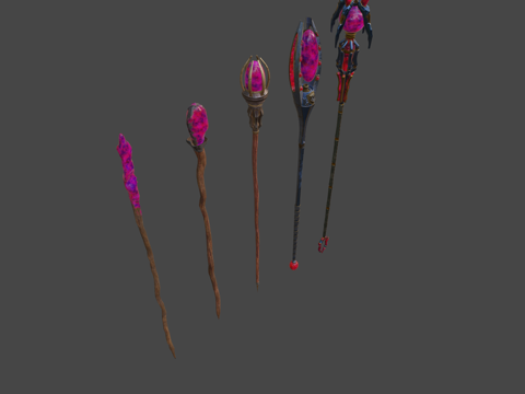  死亡猎人法杖3d模型 