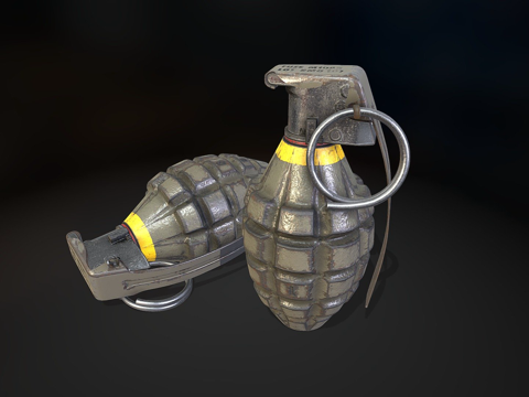  Mk2手榴弹3d模型 