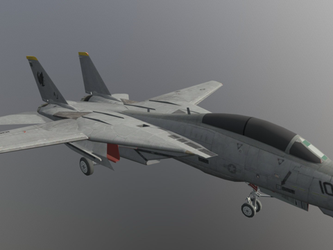  F14雄猫壮志凌云起落架放下可版3d模型 