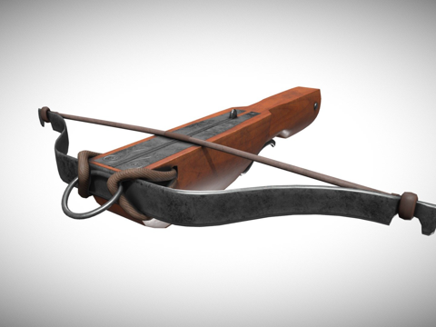  中世纪弩3d模型 