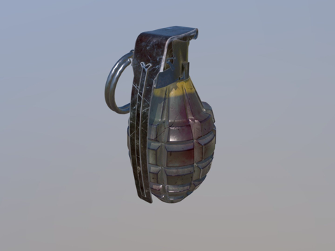  手榴弹3d模型 