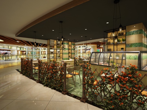  美式田园蛋糕店3d模型 