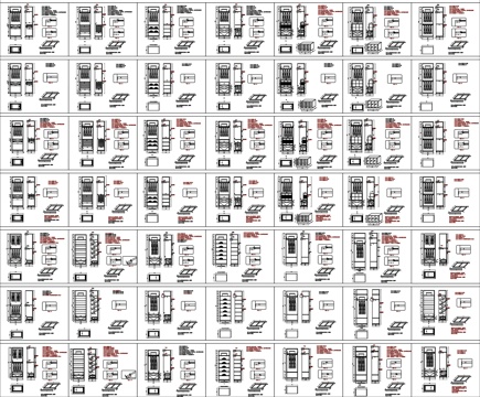  全屋定制图纸柜子衣柜装饰柜房门剖面详图节点大样图CAD素材图cad施工图 