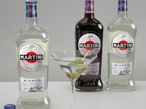  马提尼酒3d模型 