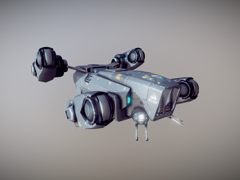  科幻登陆舰3d模型 