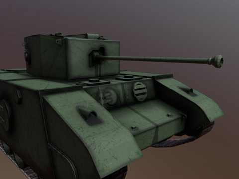  A33卓越者坦克3d模型 